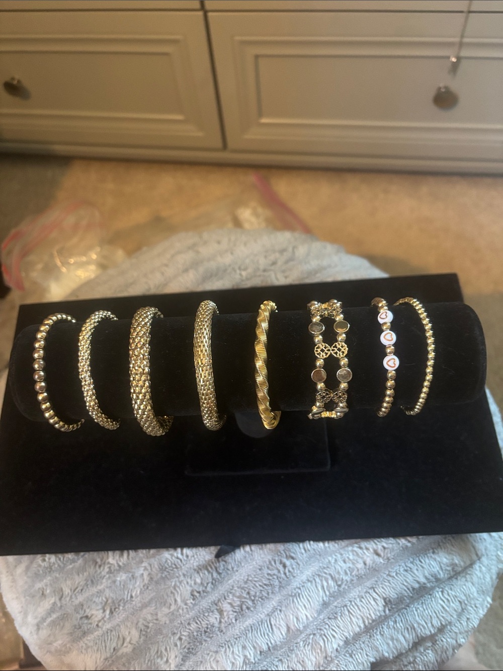 Gold-Tone Women’s Stretchy  Bracelet Set